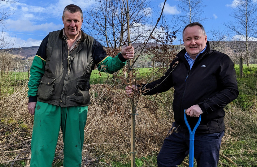 Oak tree planted in support of NFU Cymru campaign