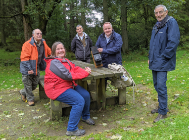 Species Champion visits volunteers working to protect Red Squirrels at Denbighshire Forest