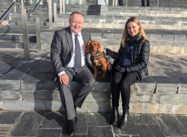 UK’s first Island Biosecurity Dog visits Welsh Parliament