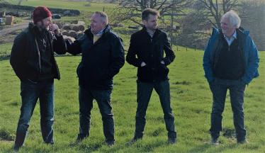 MSs meet representatives from the Farming Union of Wales down on the farm